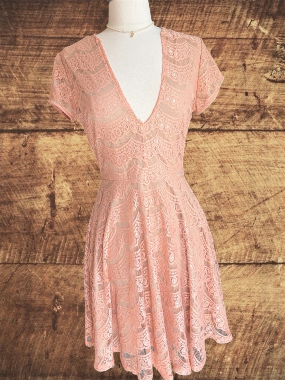 Gianni Bini Pink Lace Fit & Flare Dress S NWT Cocktail Dress